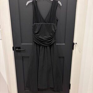 Max and Cleo Sleeveless Black Long Sleeve Ruched and Pleated Dress 8